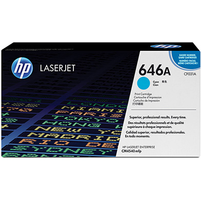 HP CF031A 646A Cyan Toner Cartridge (12,500 Pages)